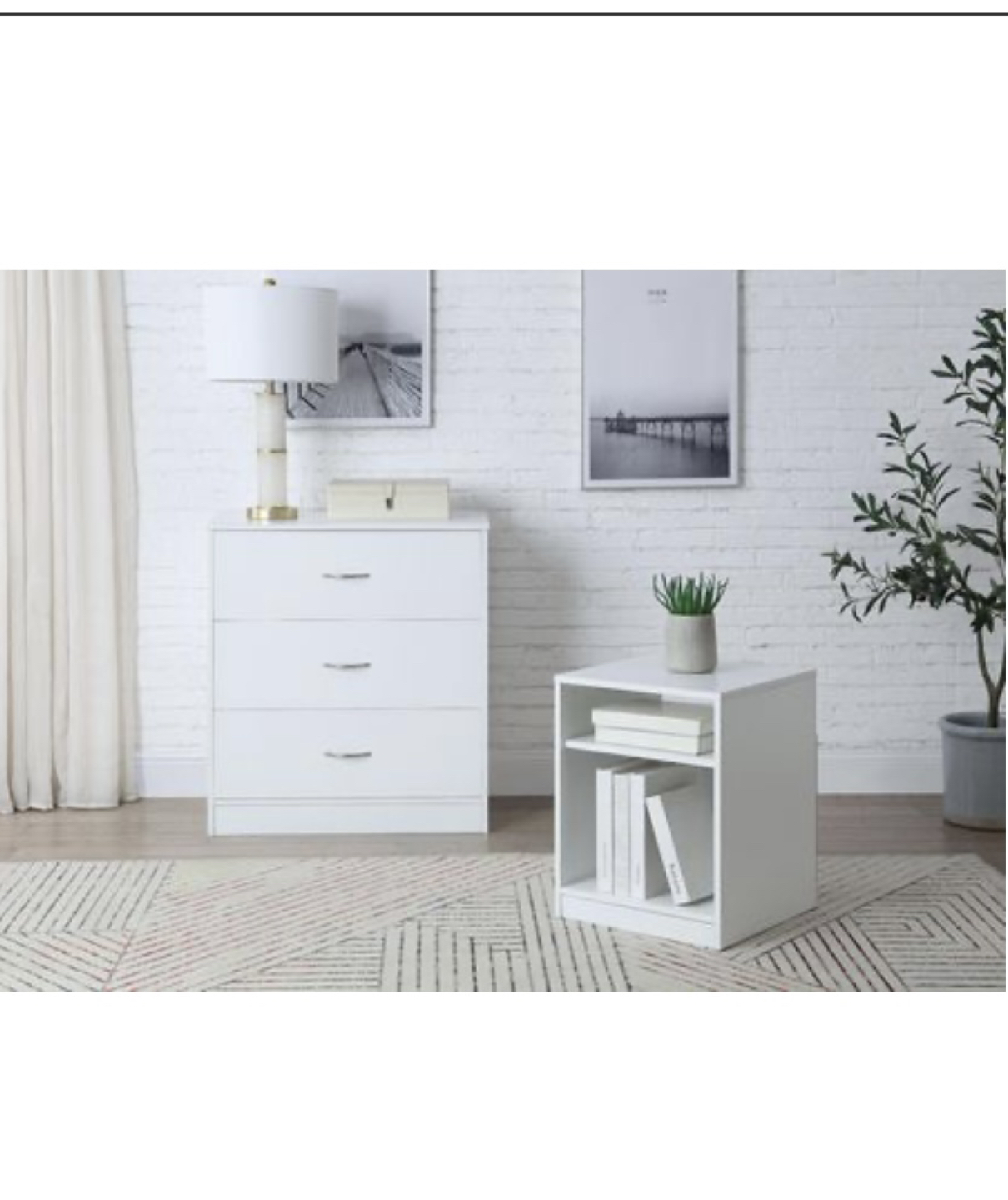 Nightstand with free basket thumbnail