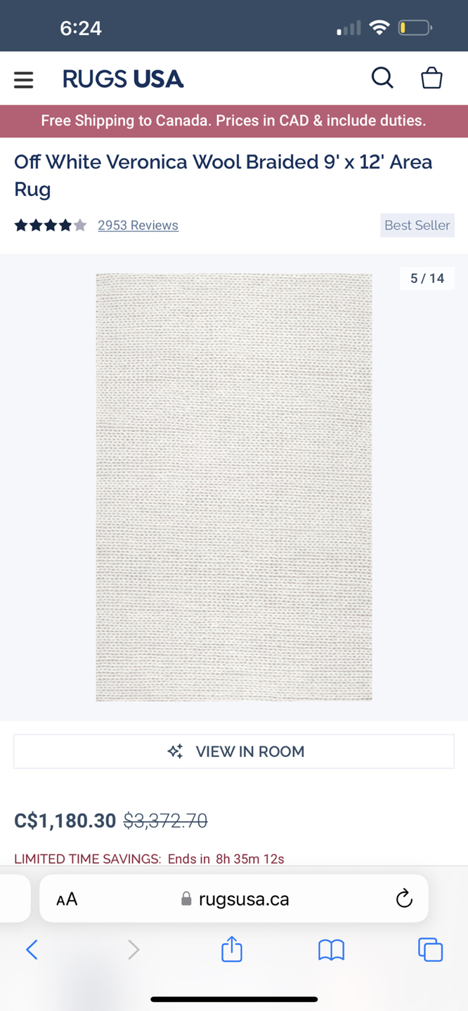 White/Cream Rug - photo 3