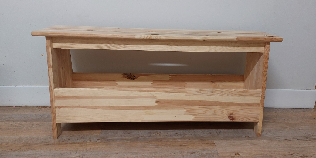 IKEA bench with storage in pine wood, 100cm (39 3/8 ")
