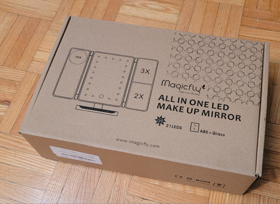 Magicfly LED Lighted Makeup Mirror Tri Fold image indicator(5)