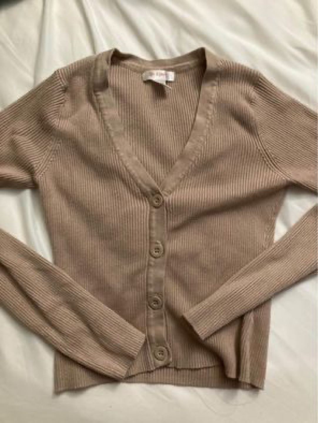 Brown cardigan sweater