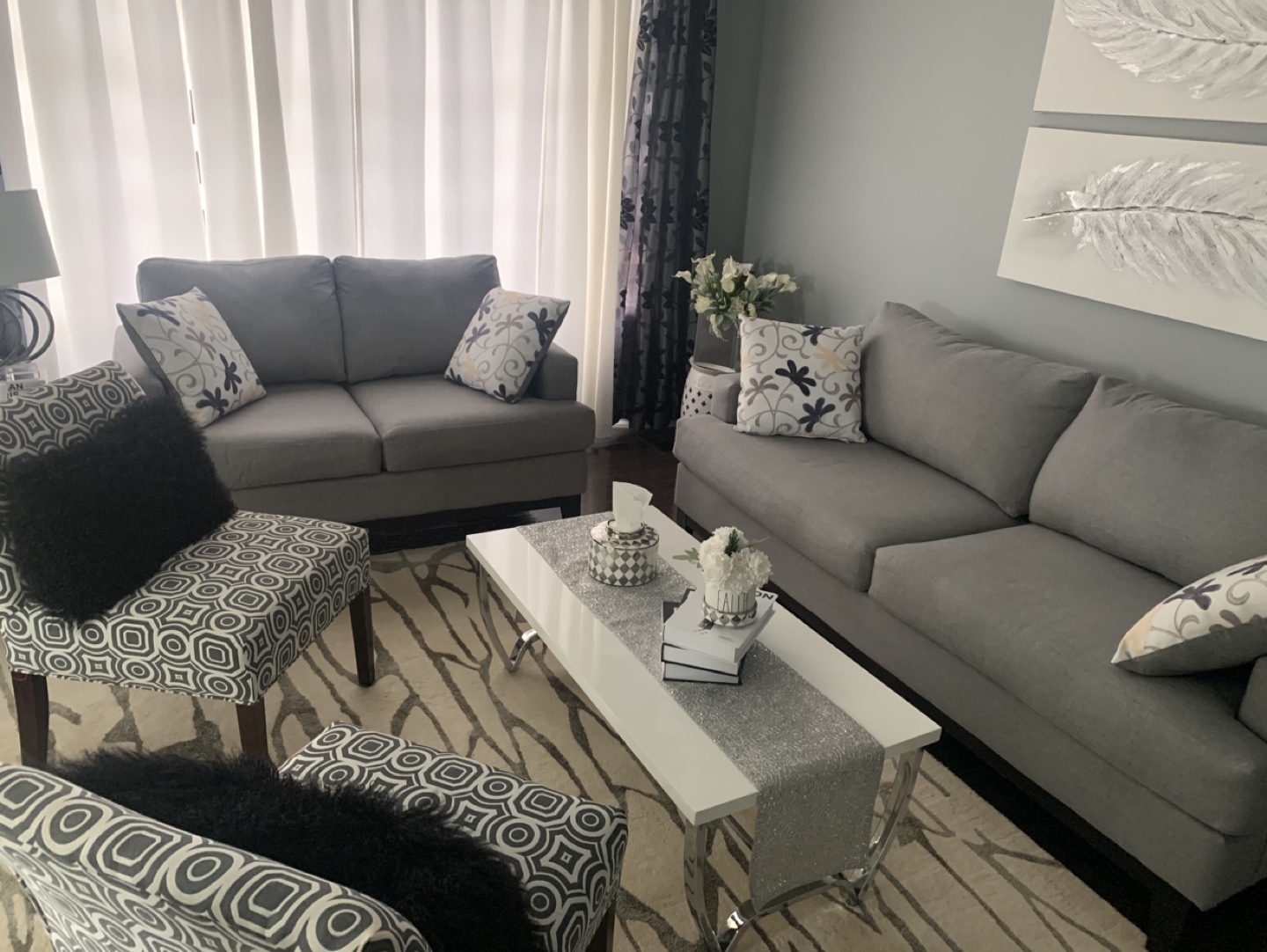 Sofa and matching love seat for sale. thumbnail