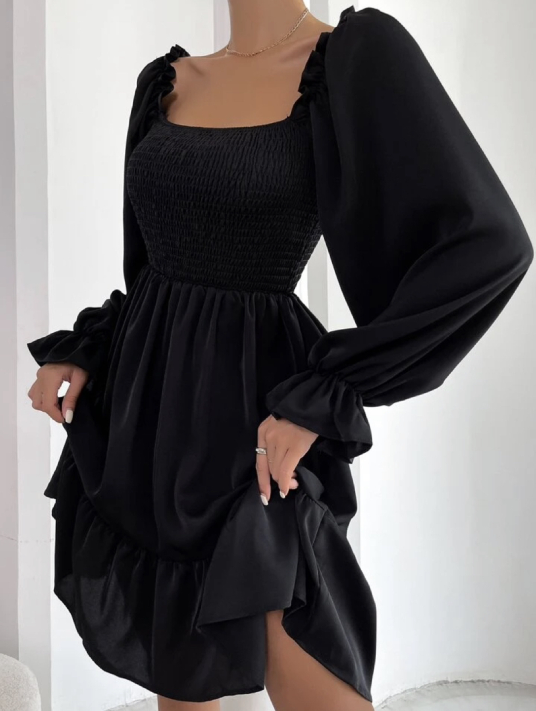 Black Ruffle Dress thumbnail