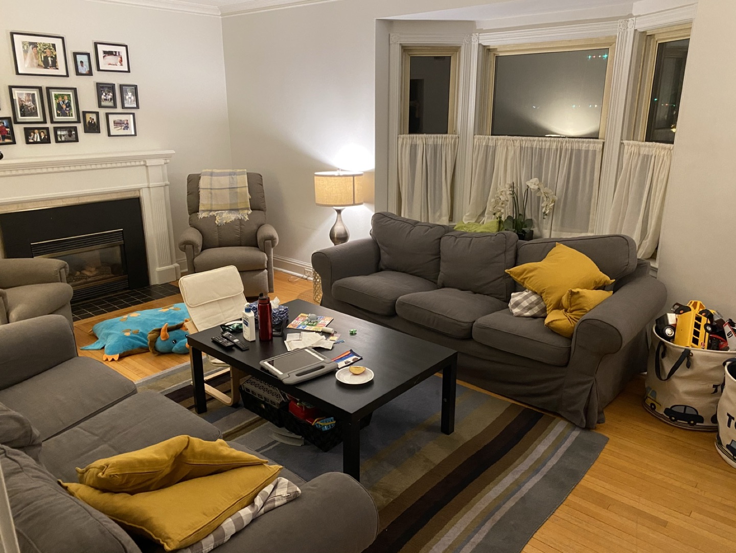 2 large Gray IKEA sofa