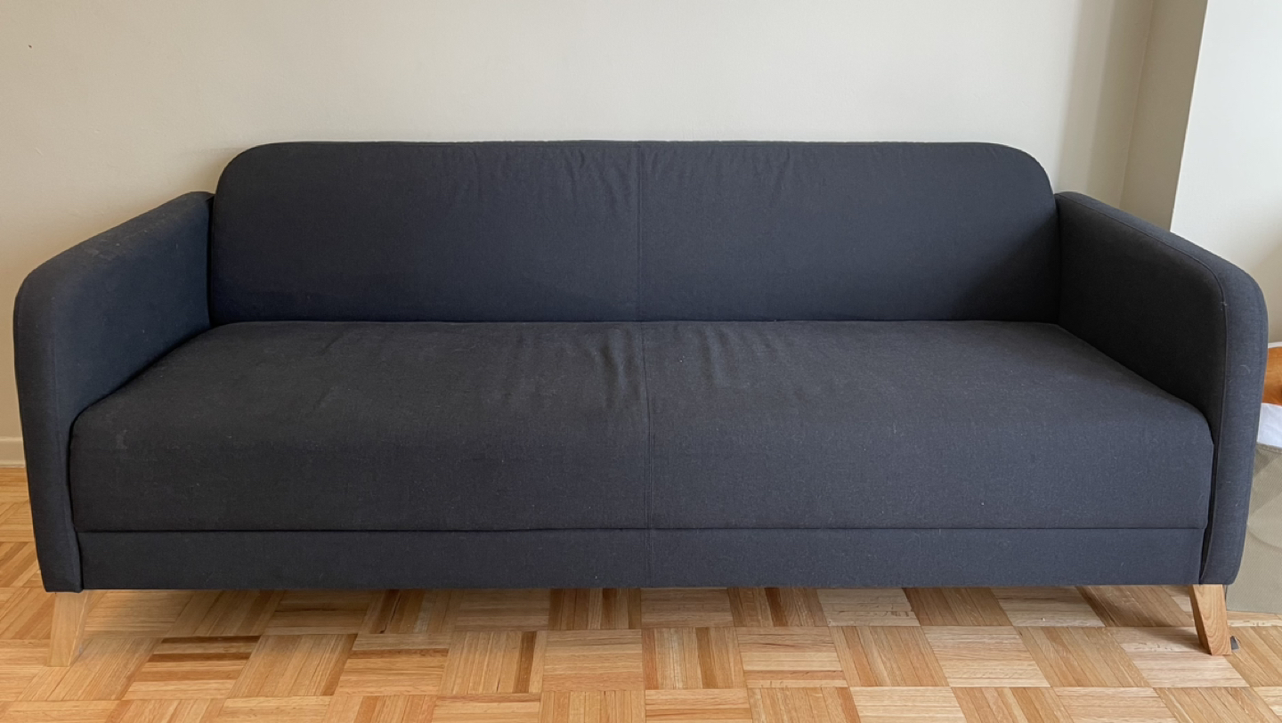 Black couch (IKEA) used for 10 months