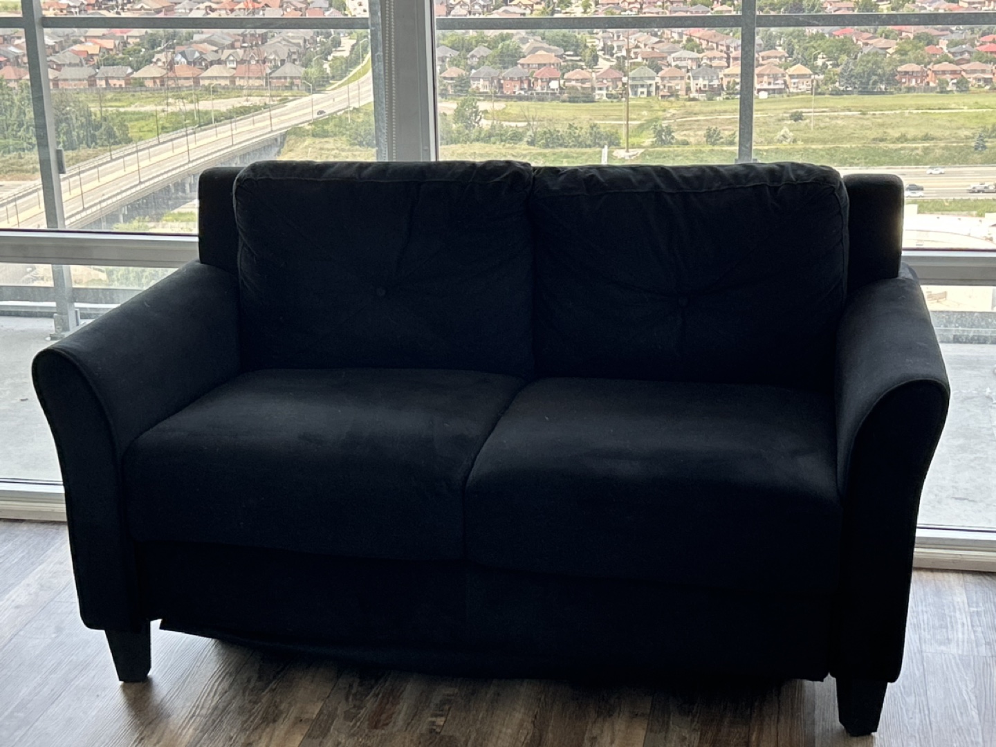 Black loveseat Sofa for sale - photo 3