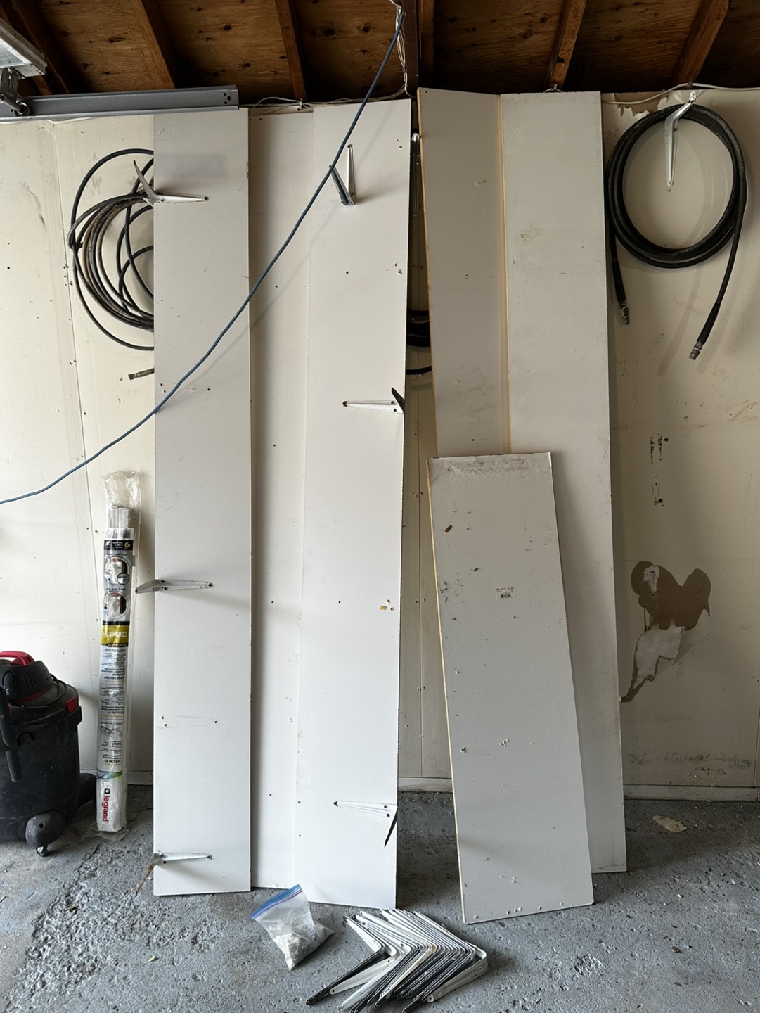 Wooden Shelves with Brackets and Screws thumbnail