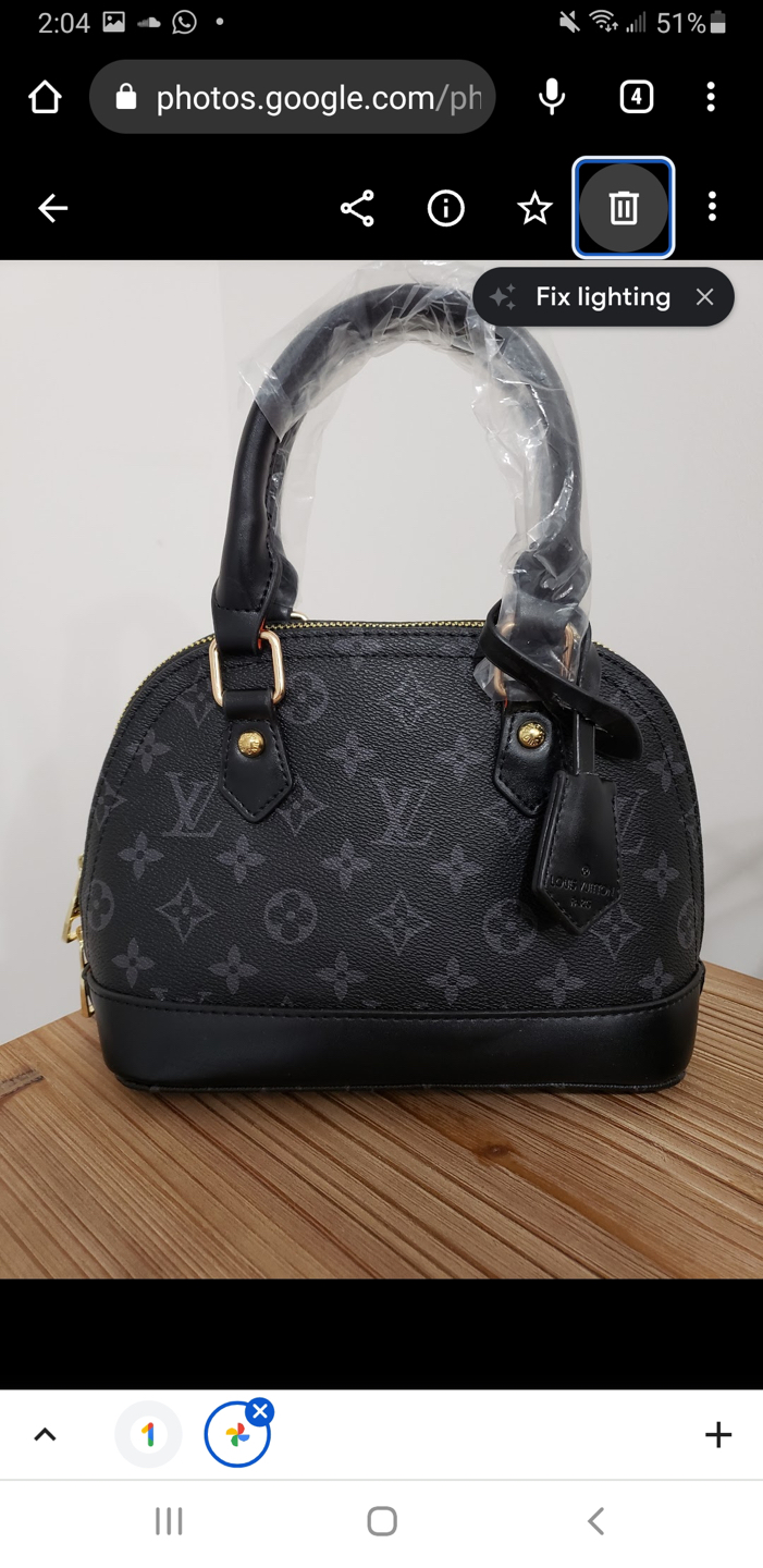 Brand new leather bag LV black with dustbag thumbnail