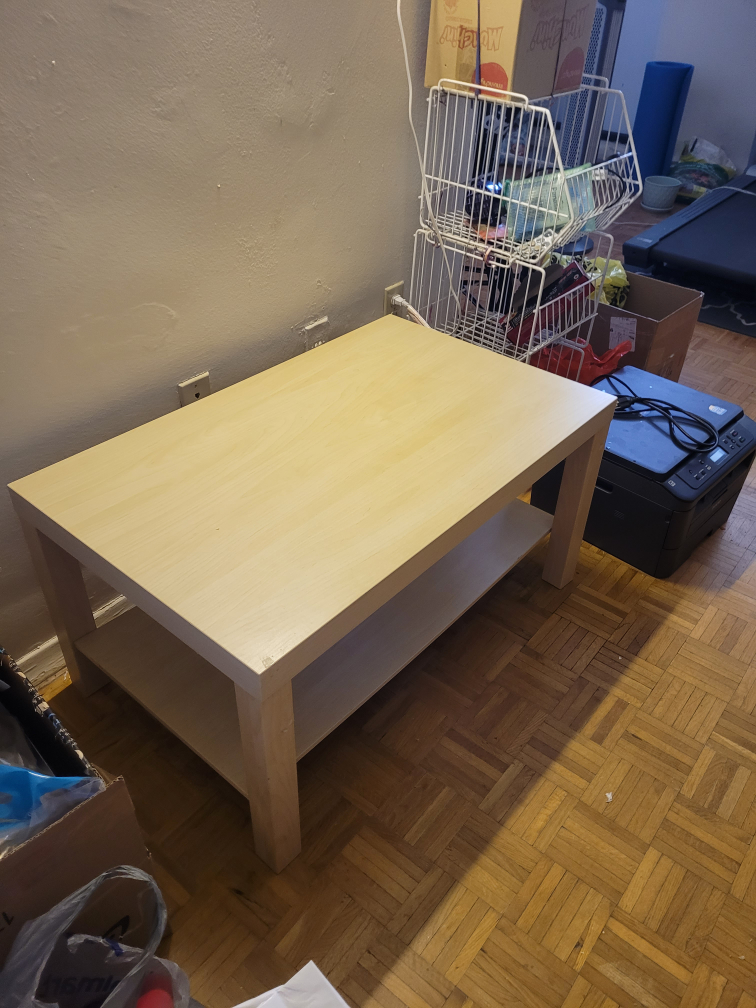 wood coffee table