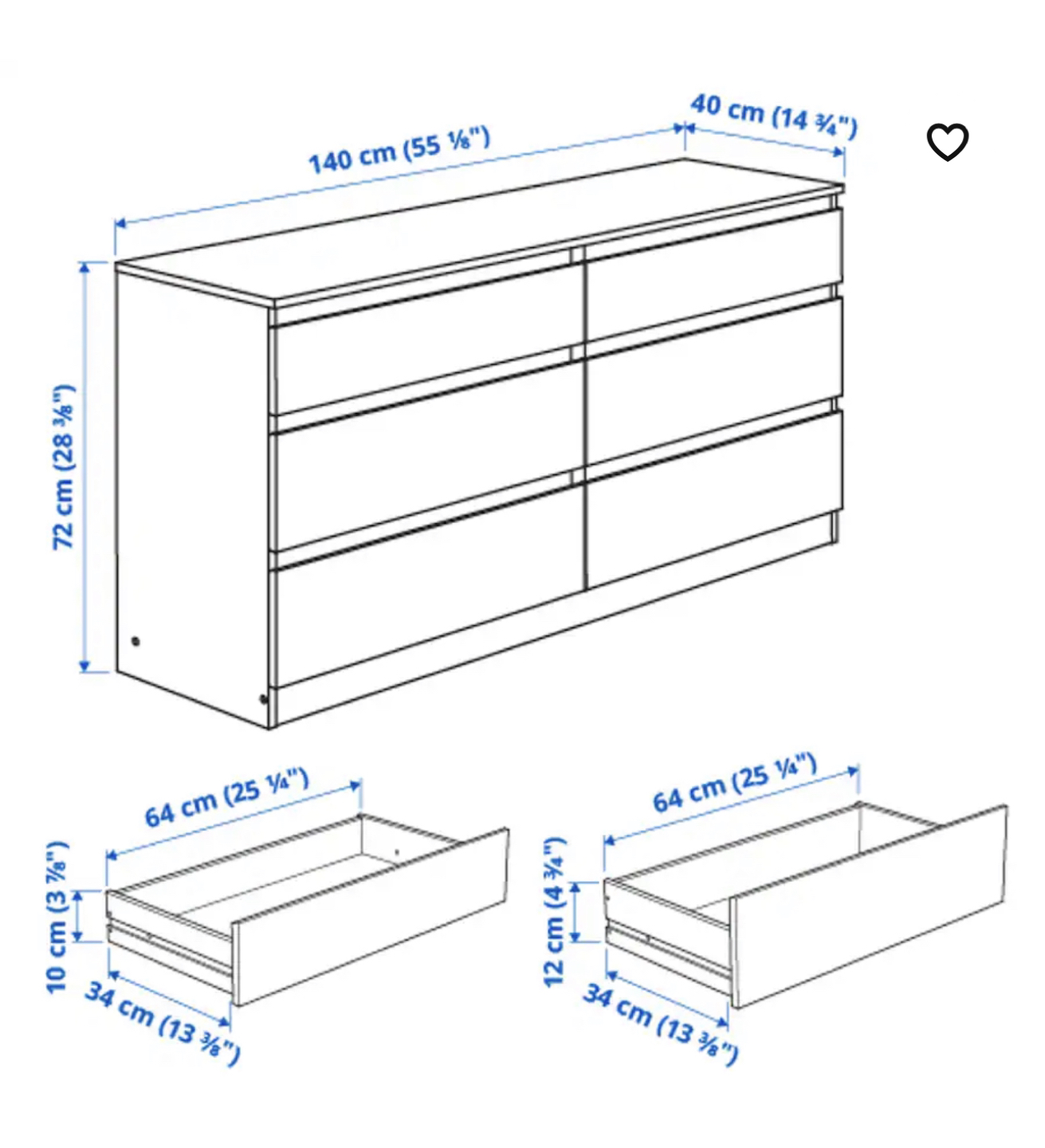 Ikea chest of drawers - photo 2