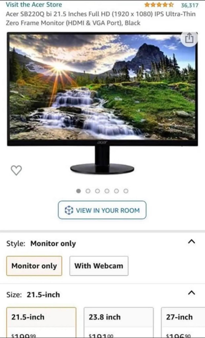 Acer 21.5 inch Monitor - photo 3