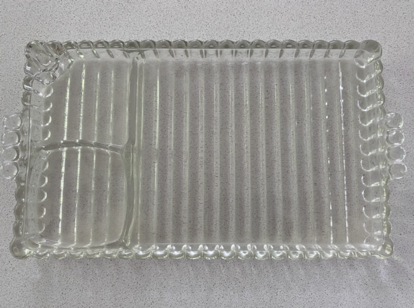 Vintage Mid Century Glass Sandwich Plates /Sushi plates - photo 2