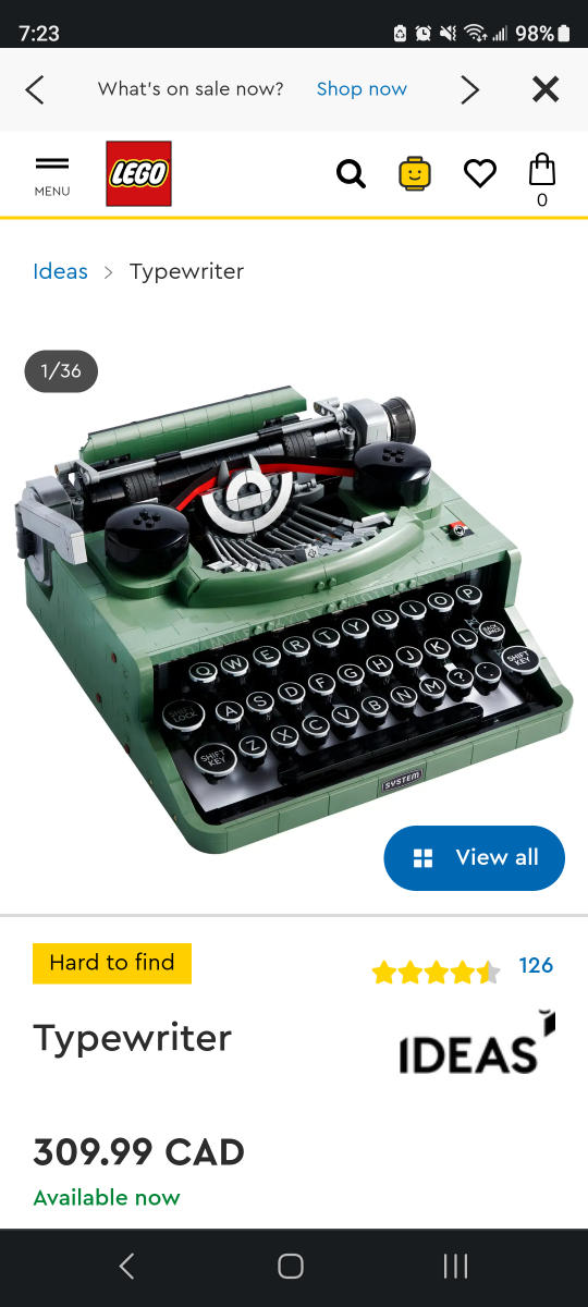 Lego Typewritrt
