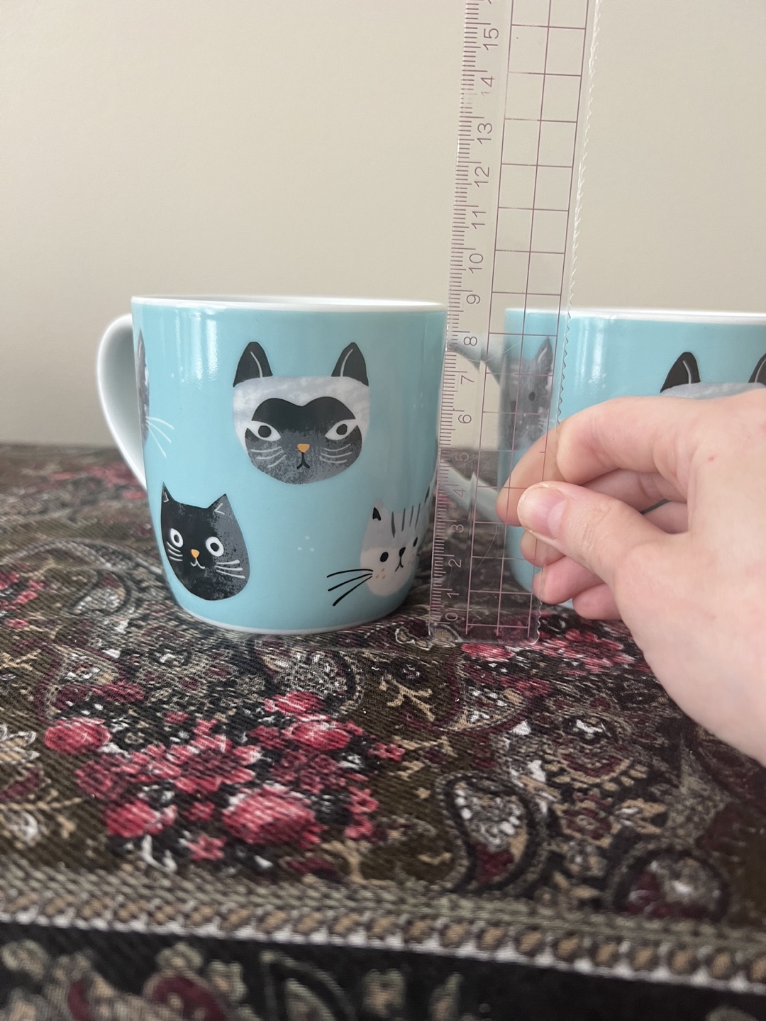Ceramic Cat Mugs (Light Blue) - photo 2