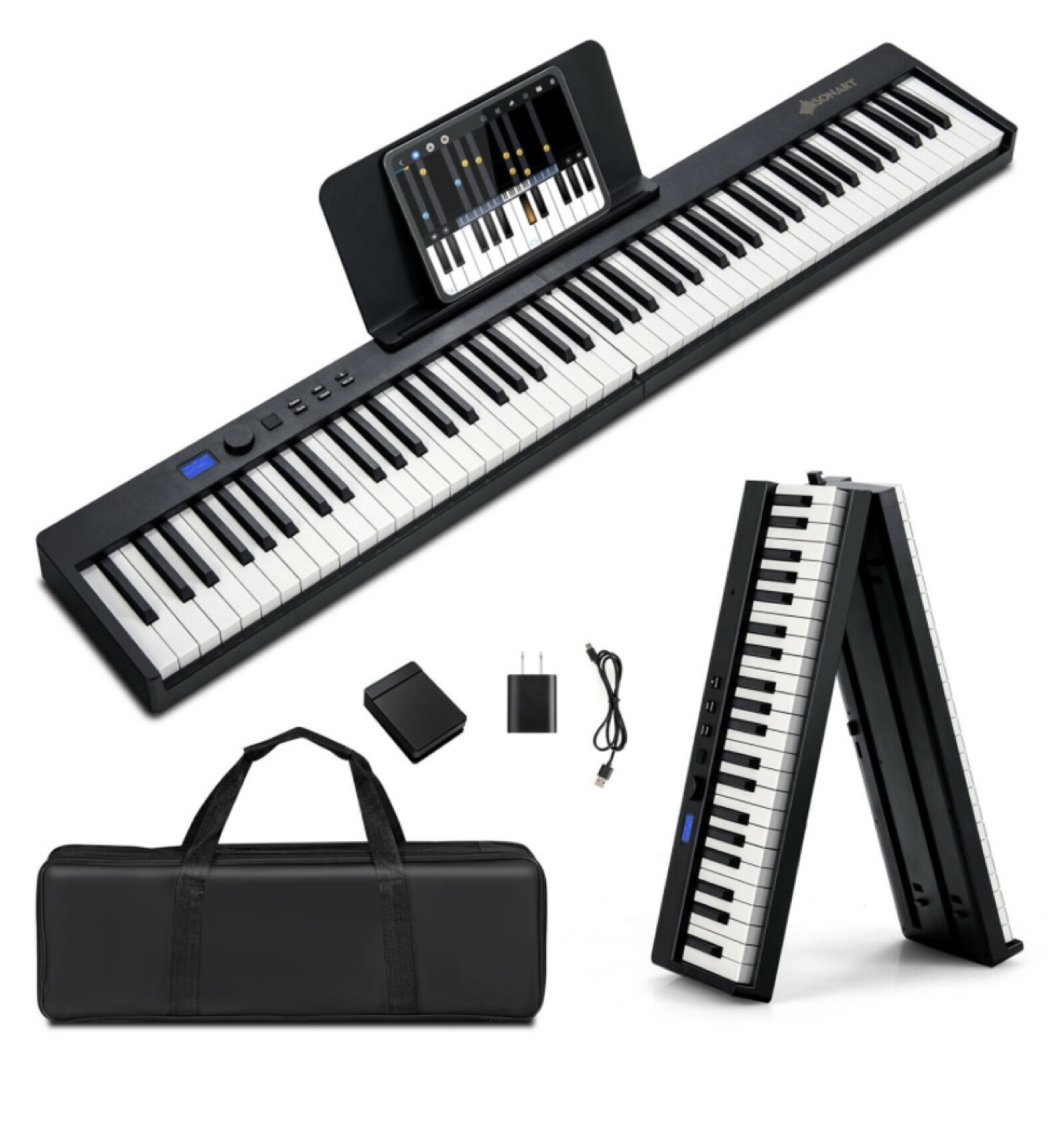88-Key Folding Electric Piano Keyboard image indicator(2)