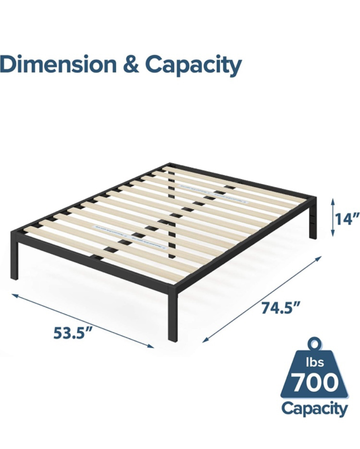 Zinus 10 Inch Green Tea Memory Foam mattress+bed frame full size - photo 4