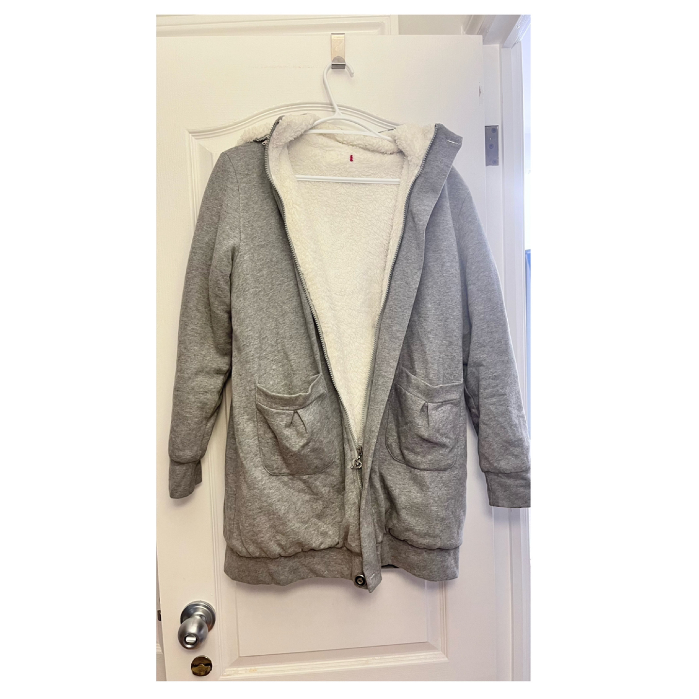 Warm Zipup Fleece Long Hoodie thumbnail