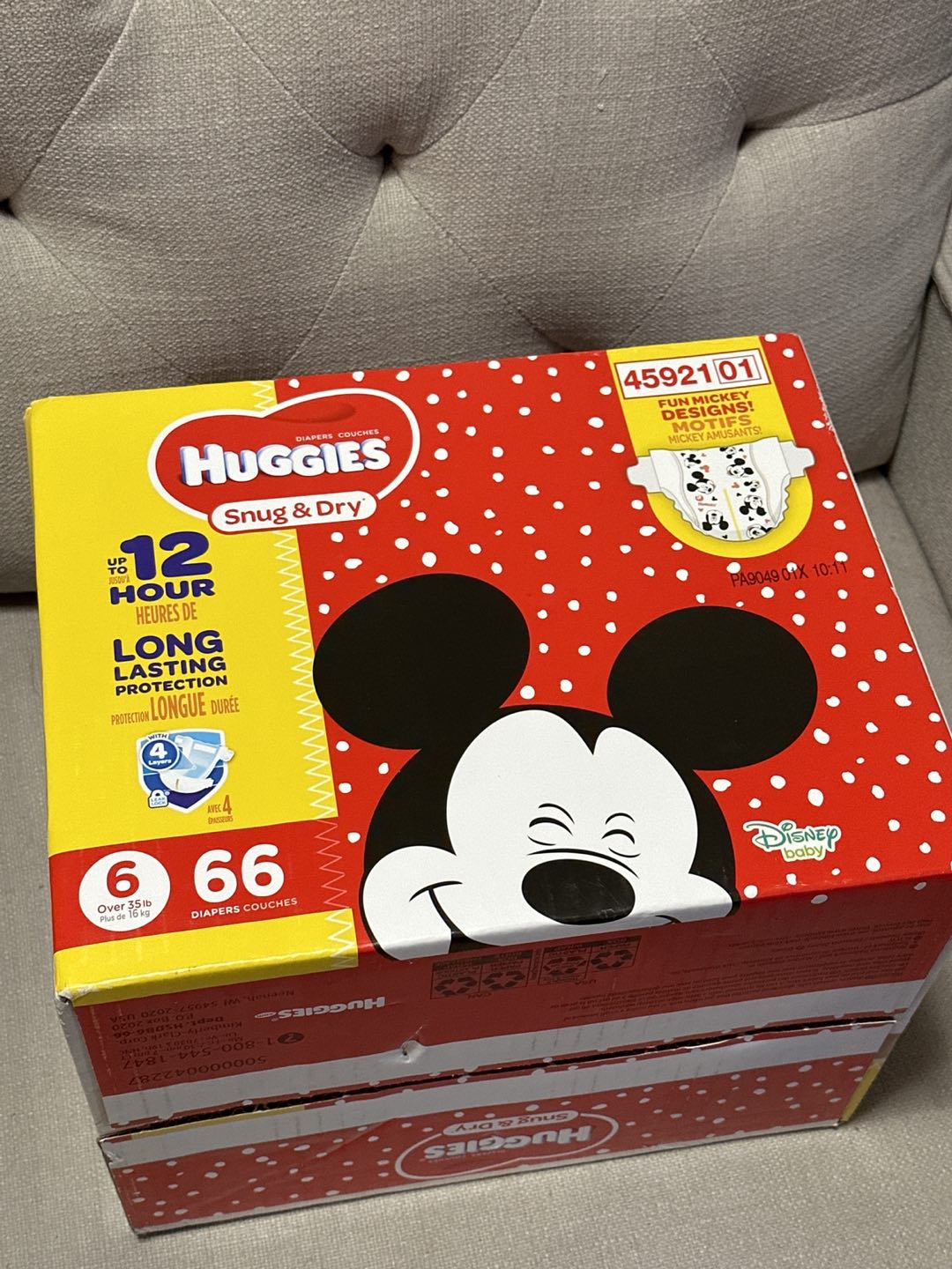 Huggies Mickey Mouse Snug&Dry diapers - size 6, 66 count thumbnail