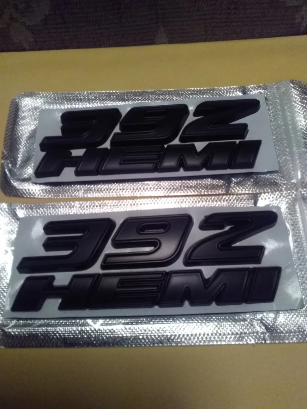 392 HEMI MATTE BLACK SET OF 2. FREE SHIPPING. thumbnail