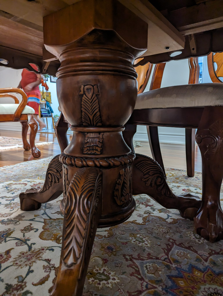 Dining wood table, Elegant, 6 chairs - photo 5
