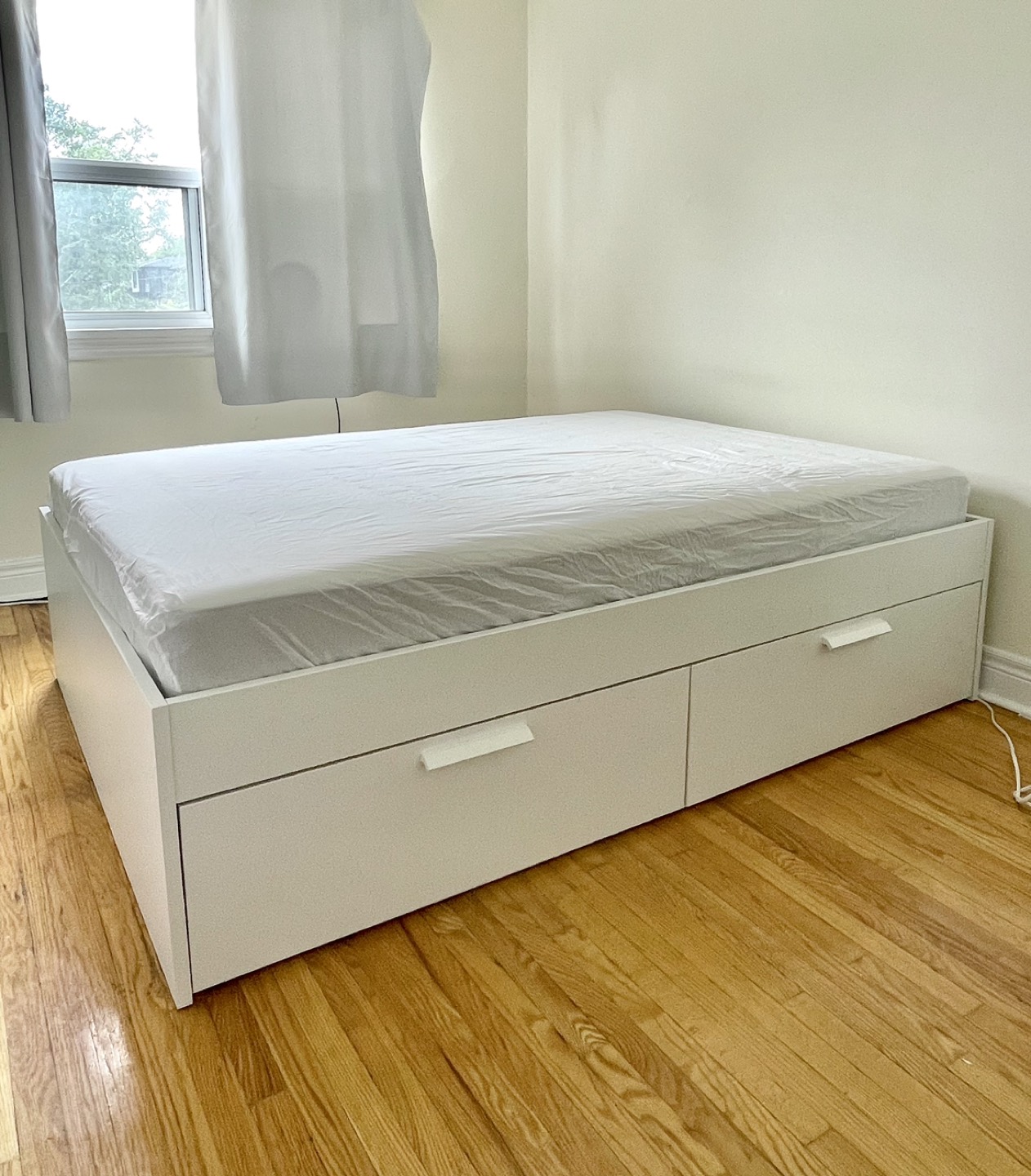 Ikea full bed frame & mattress