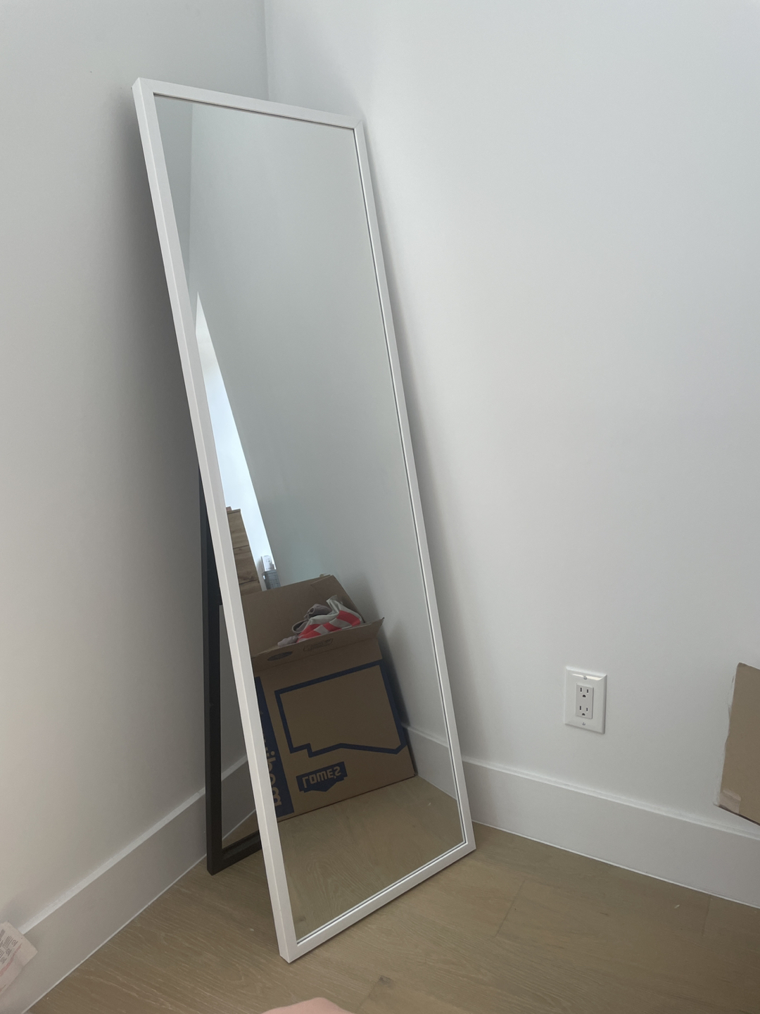 Floor length mirror with stand