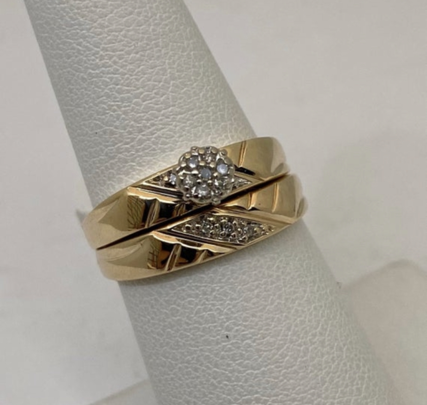 10K gold Diamond bridal set thumbnail