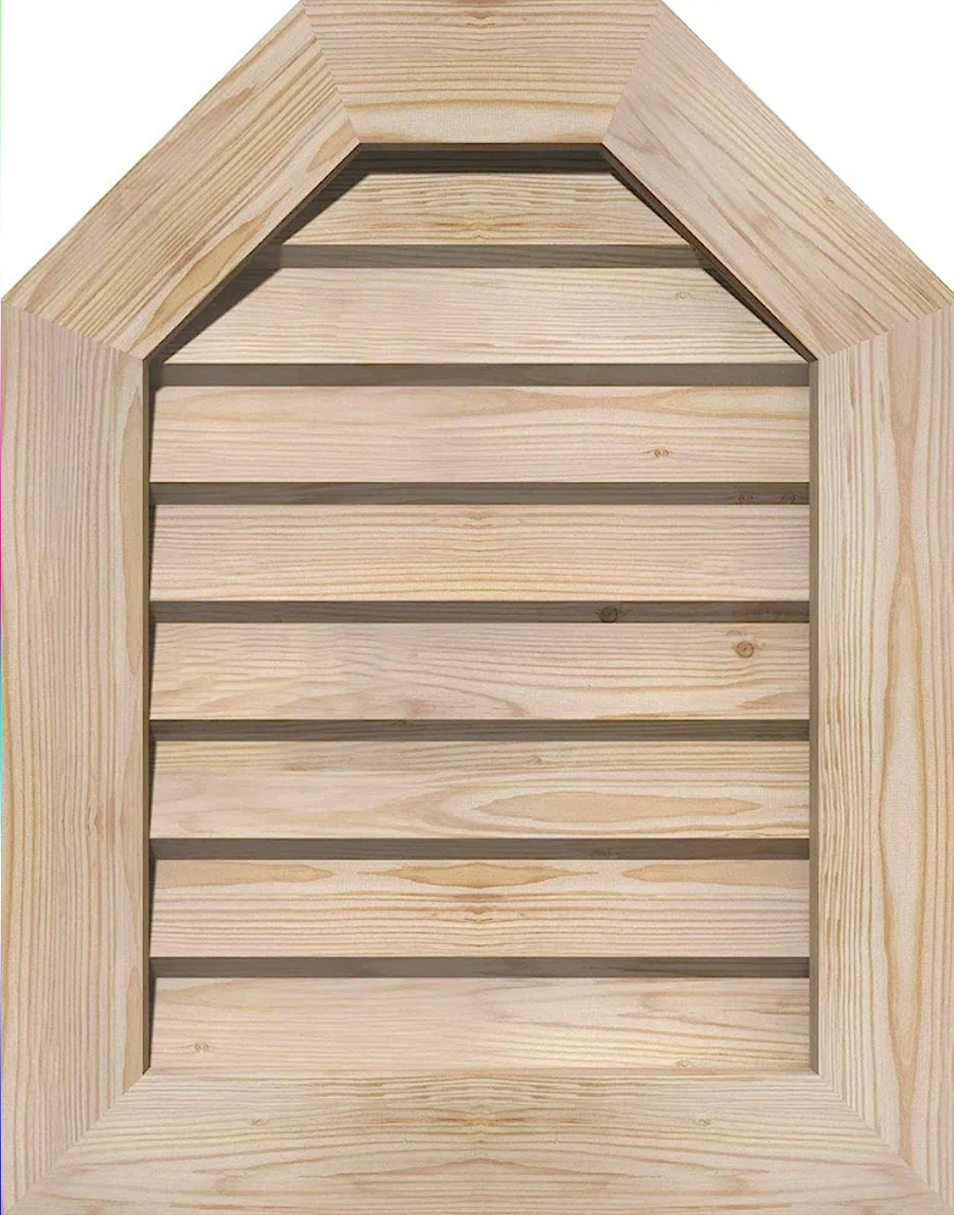 12"W x 14"H Octagonal Top Gable Vent (17"W x 19"H Frame Size) image indicator(5)