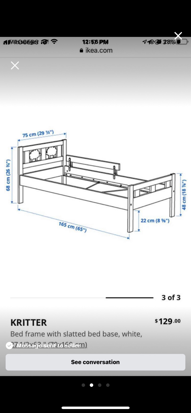 Ikea Kids Bedframe & Mattress - photo 2