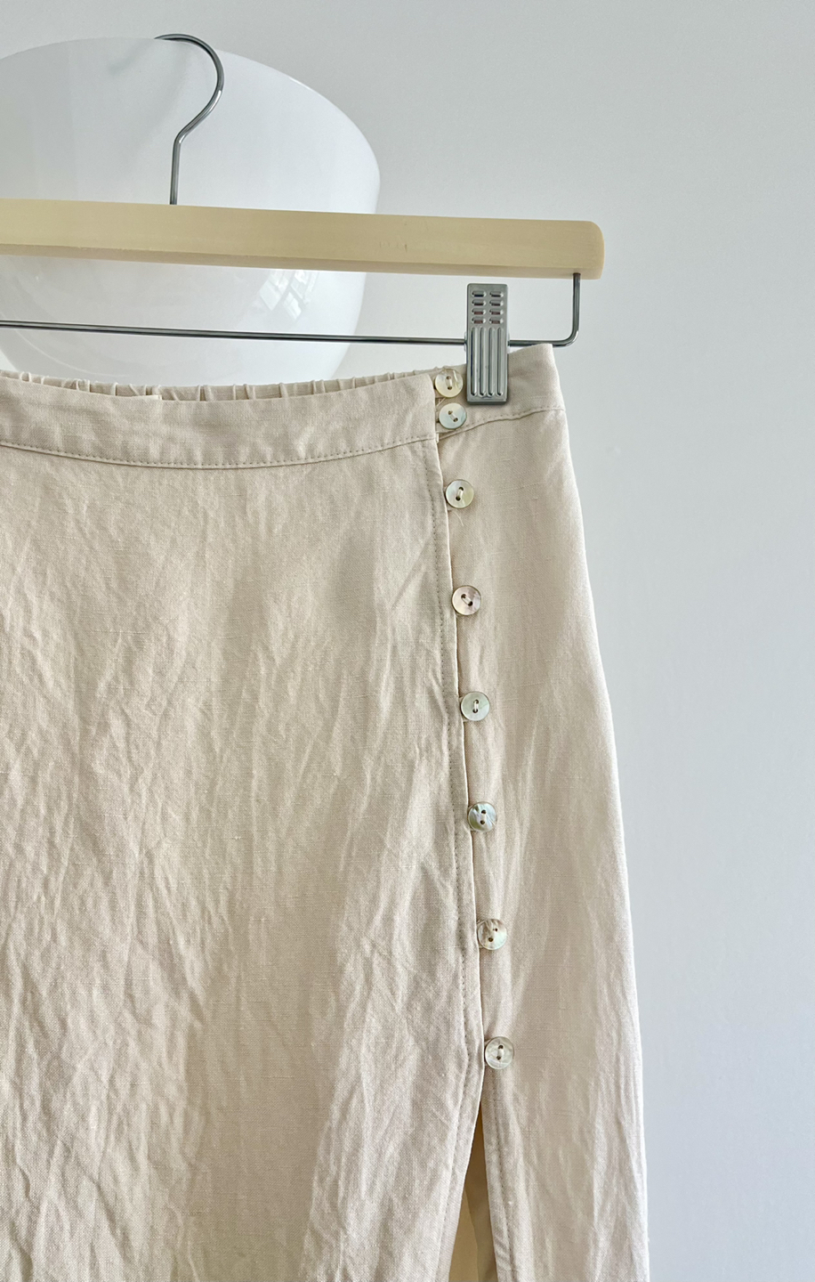 OAK + FORT- BUTTON UP MIDI SKIRT
