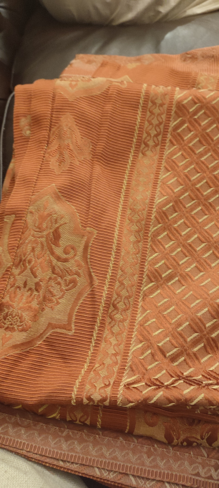 2 orange curtains  thumbnail
