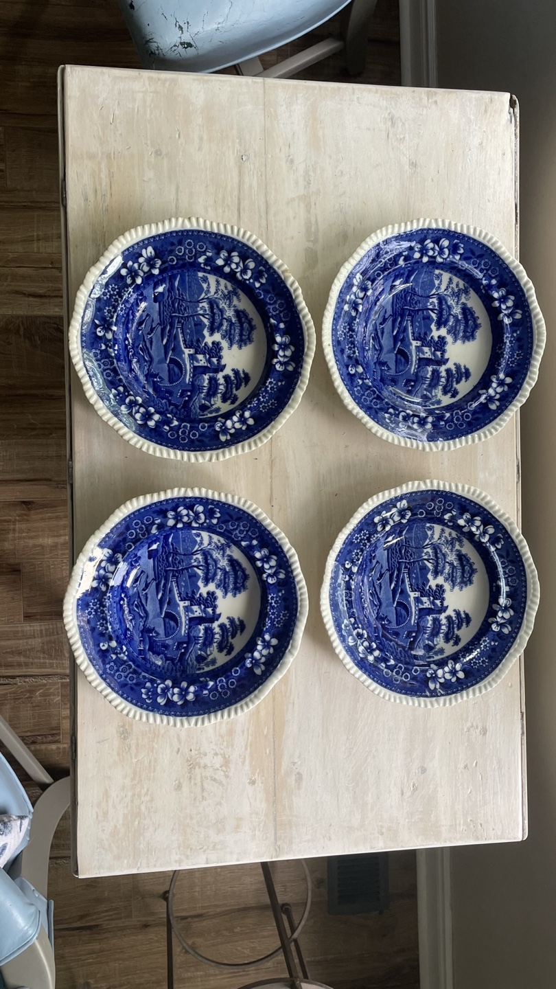 Lot of 4 Vintage Copeland Spode Tower Blue Bowls thumbnail