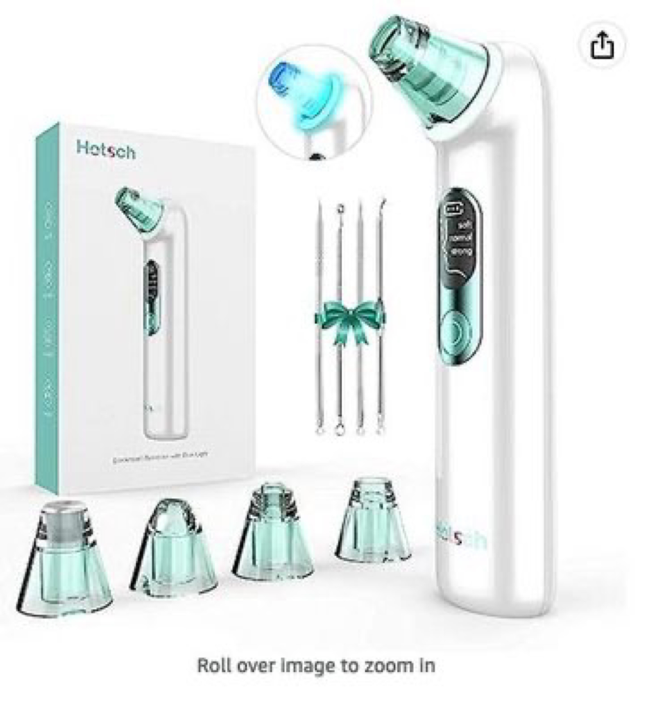 Blackhead Remover Pore Vacuum with 
BLUE LIGHT!