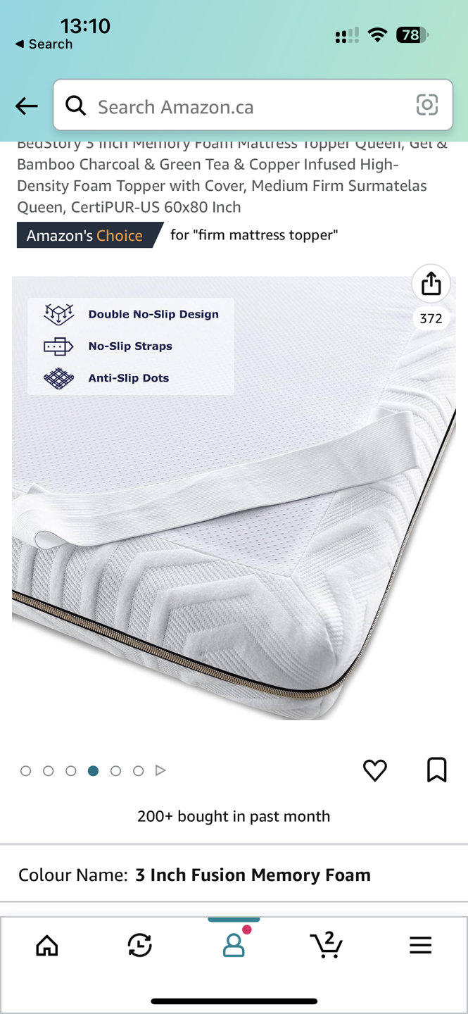 Memory Foam Mattress Topper Queen size - photo 4