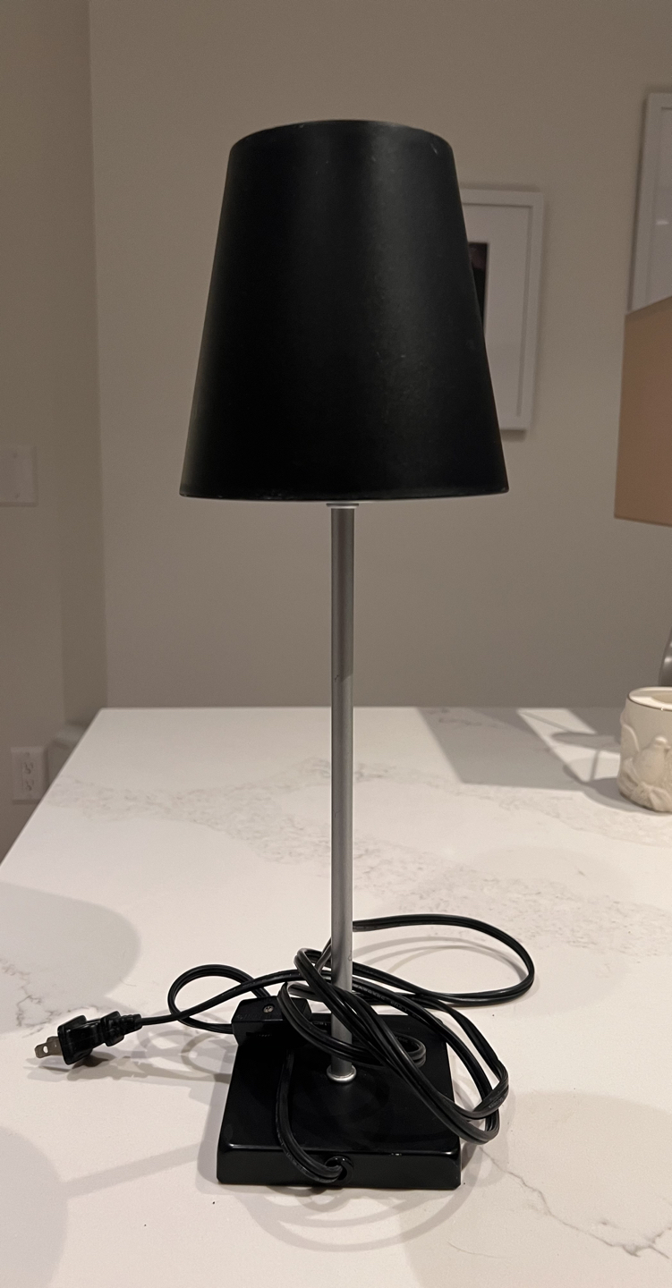 Small black lamp