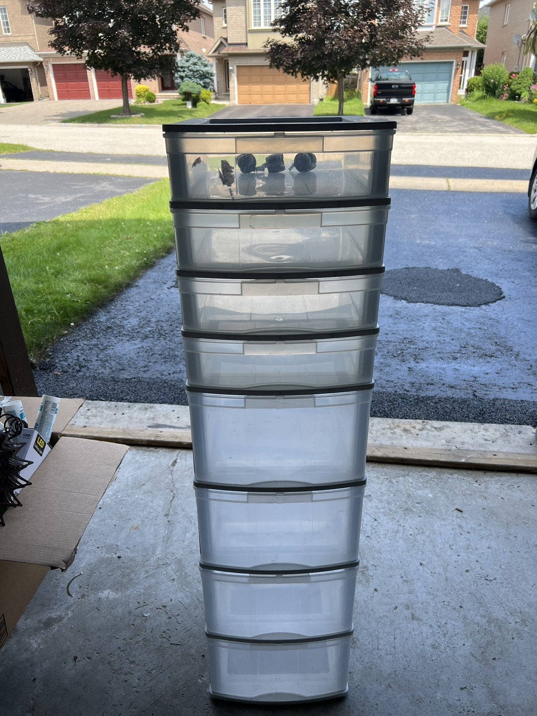 Tall 8 set plastic drawers thumbnail