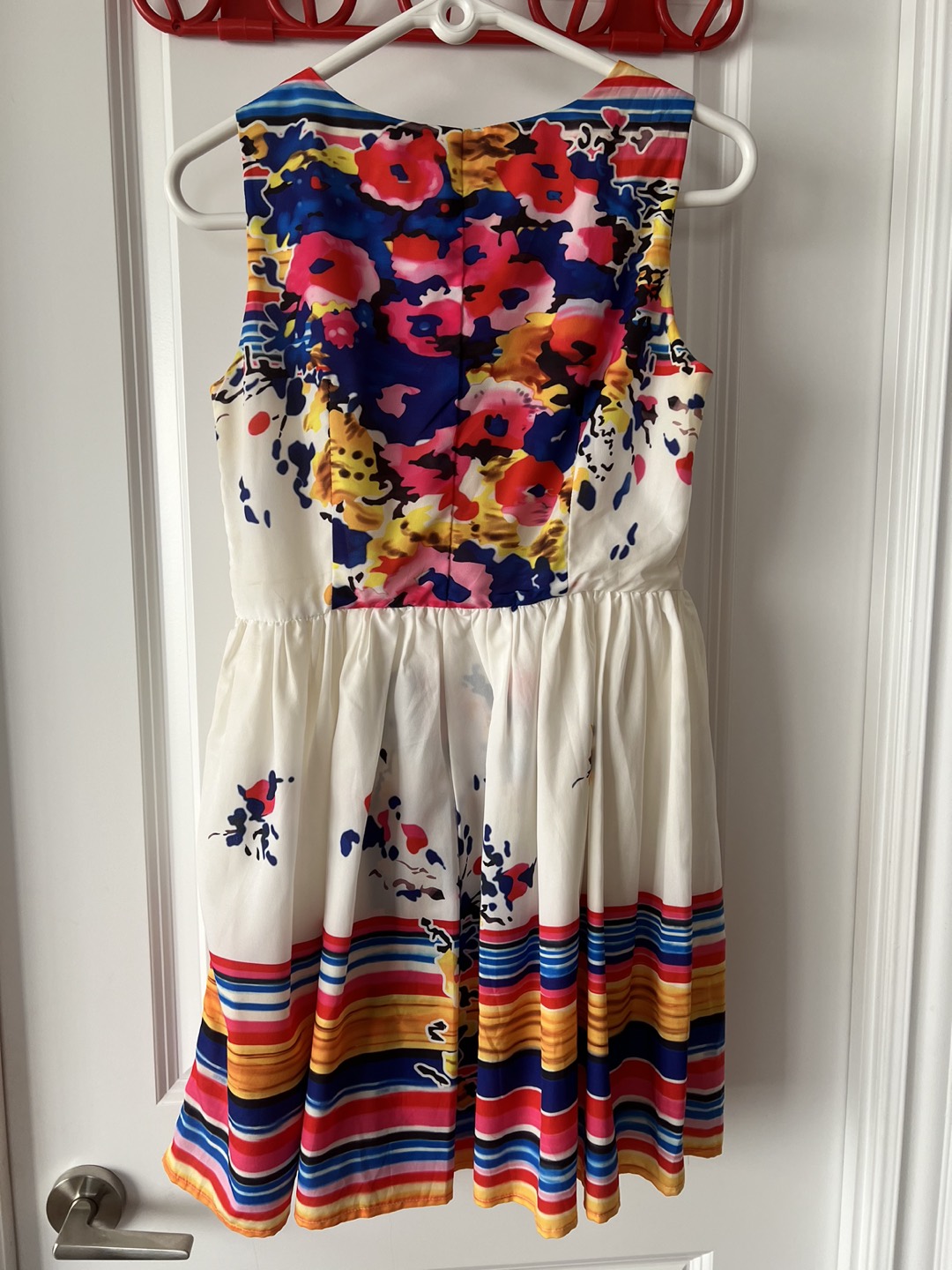 Valentino mini dress with stripes and flower print image indicator(4)