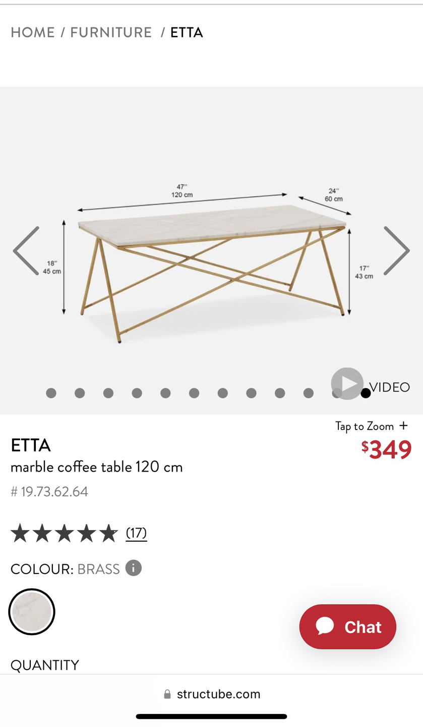 marble coffee table 120 cm - photo 2