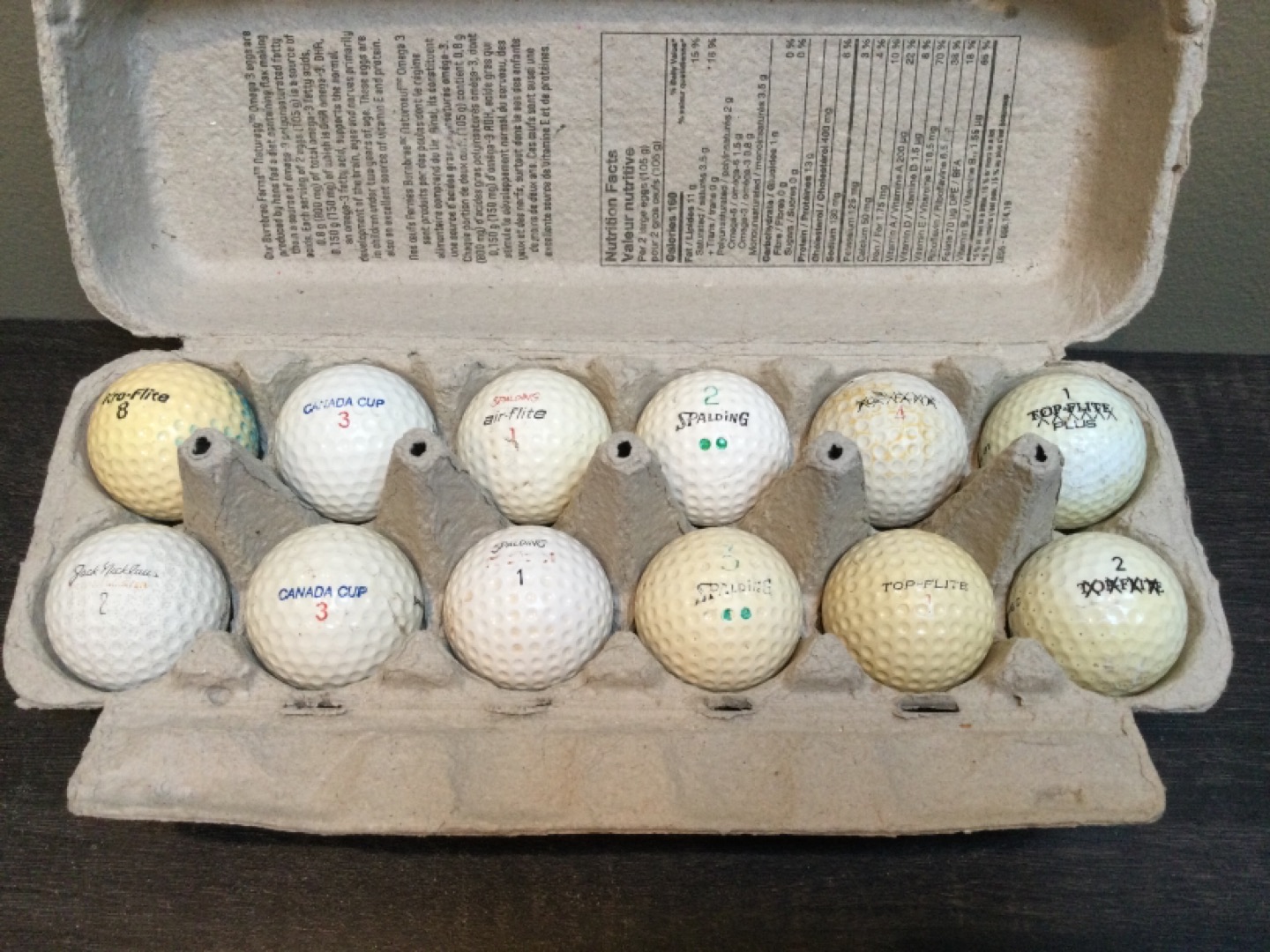 Vintage assorted golf balls one dozen