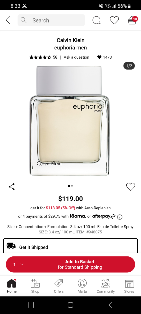 Calvin Klein Euphoria Men's Peefume 100ml image indicator(2)