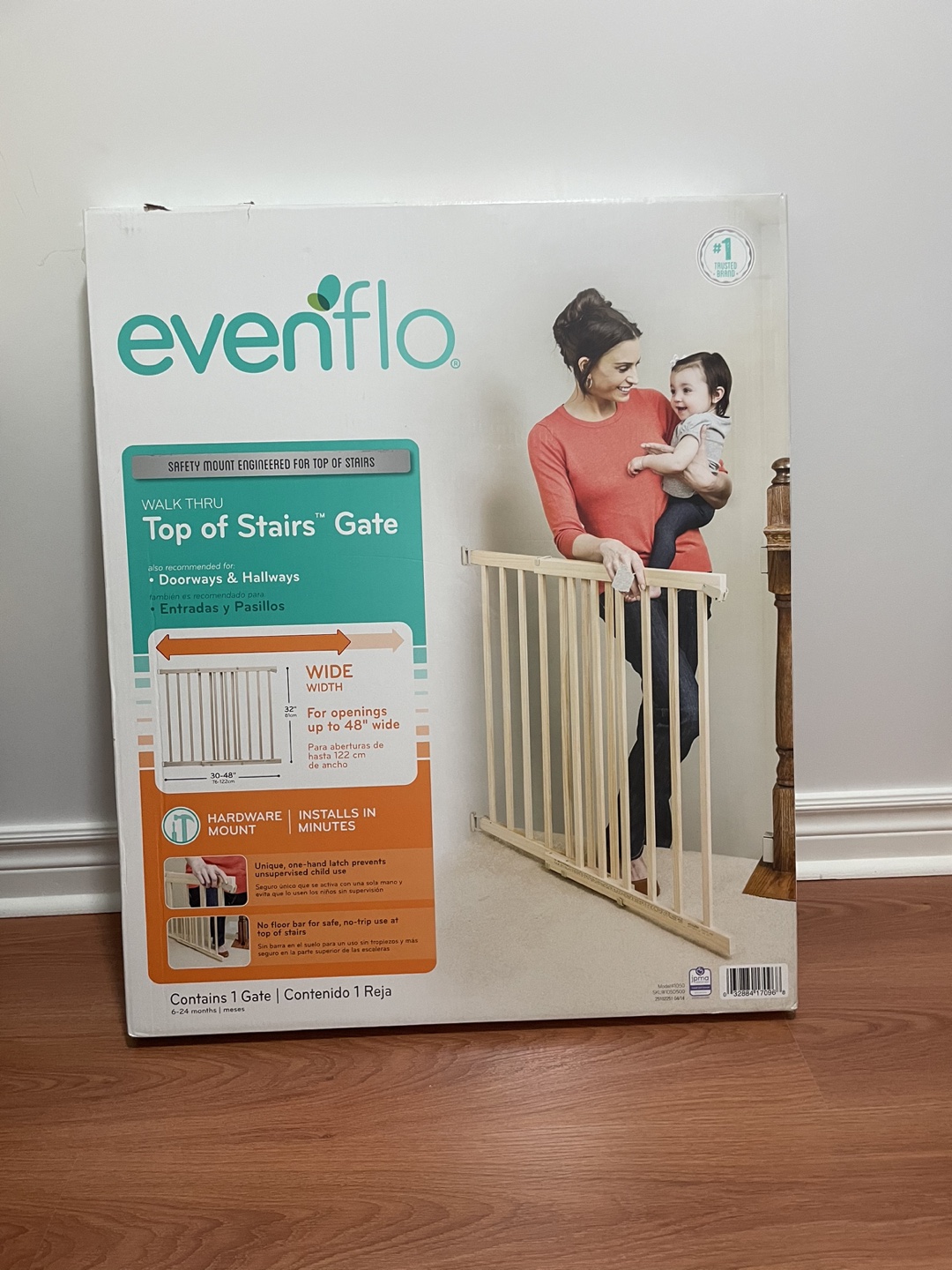Brand New Evenflo top of stairs baby gate thumbnail