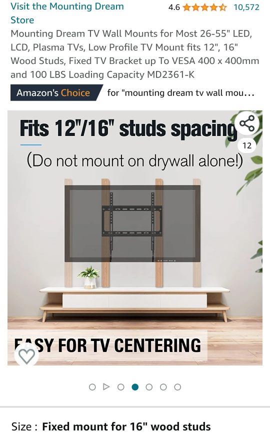 TV Wall Mount Fits most 32" - 55" image indicator(3)