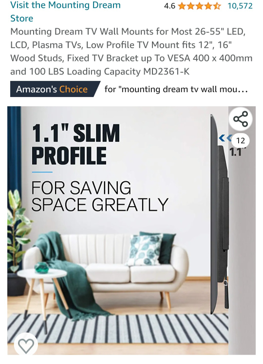 TV Wall Mount Fits most 32" - 55" image indicator(4)