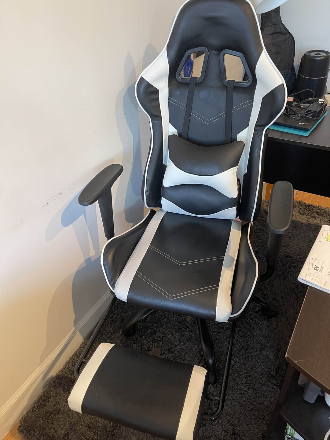 office chair w/ foot rest and massager - photo 2