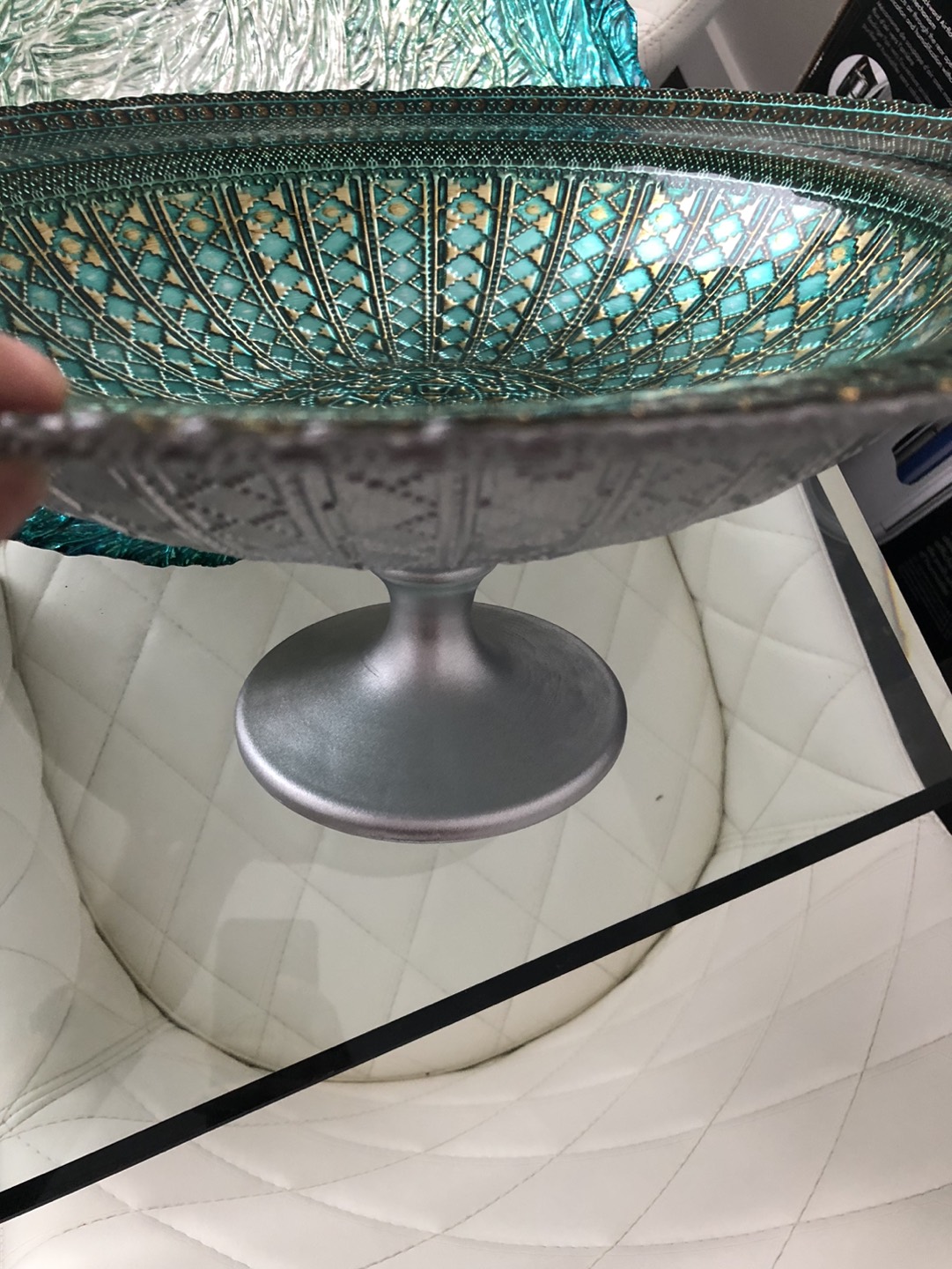 Decorative elevated tray