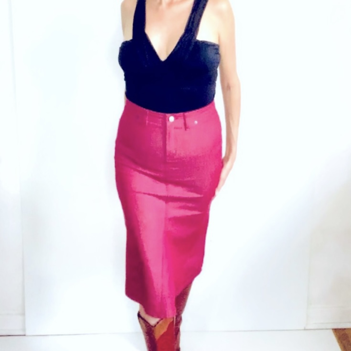 Vintage 1990’s Black Silk (raw silk not shiny) Camisole🖤) image indicator(2)