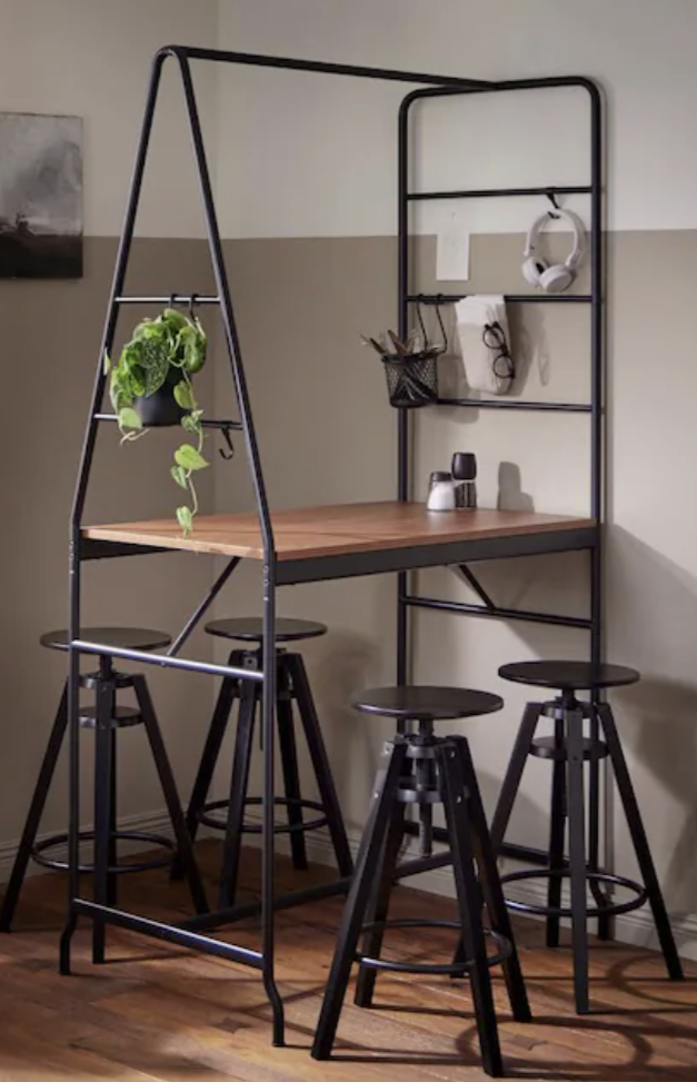 High Top Table with Storage Ladder Organizer **great condition** thumbnail
