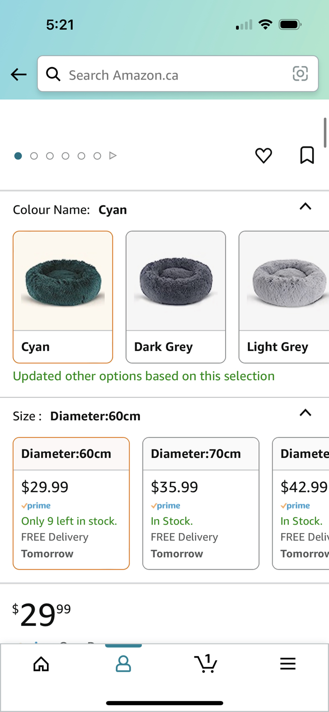 Blue Plush Pet bed image indicator(2)