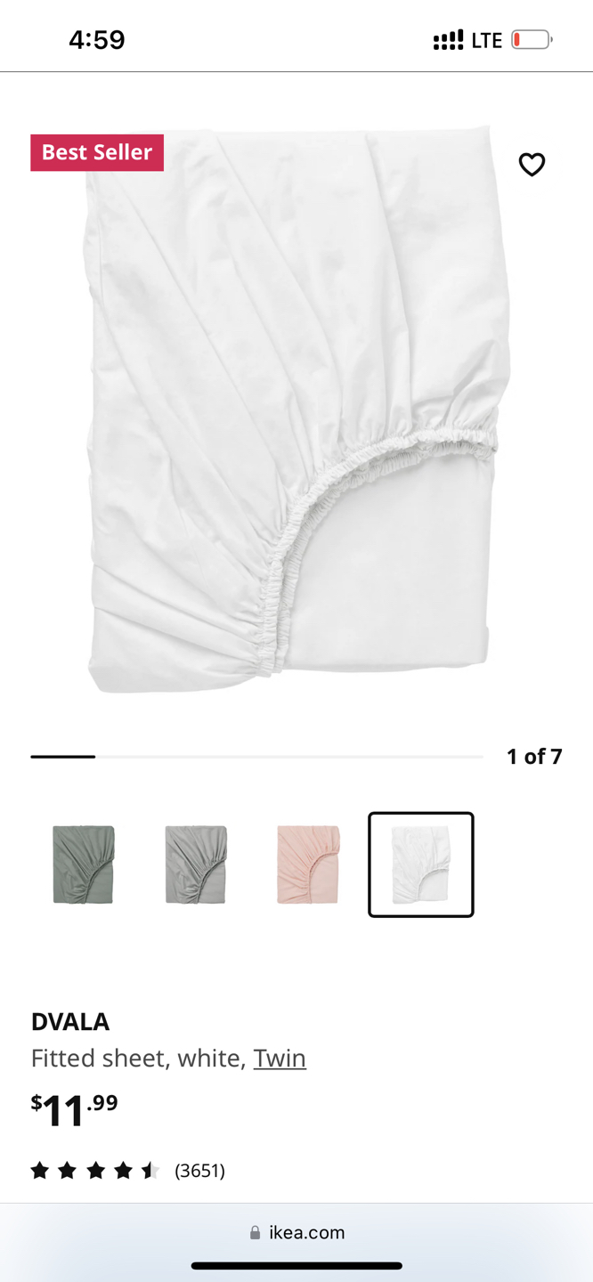 Ikea mattress sheet