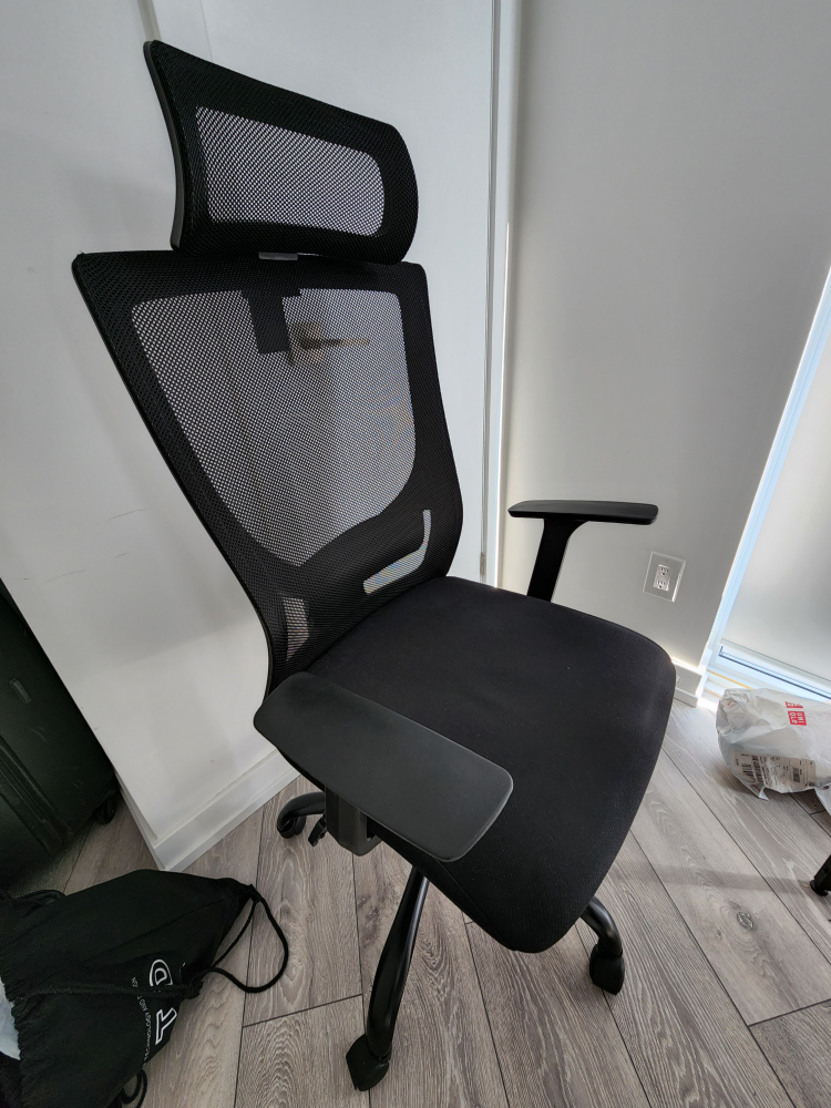 High Back Office Chair with Headrest and Lumbar Support